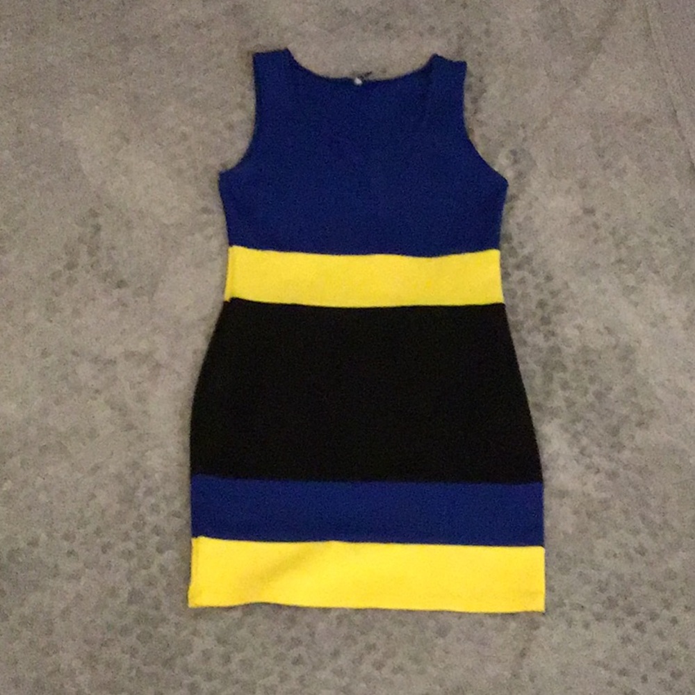 Bold & Beautiful Color Block Stretch Date Night Dress